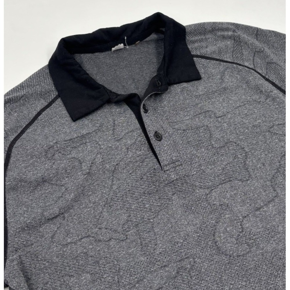 UNRL Golf‎ Men's M Polyester Gray Patterned Short Sleeve Polo